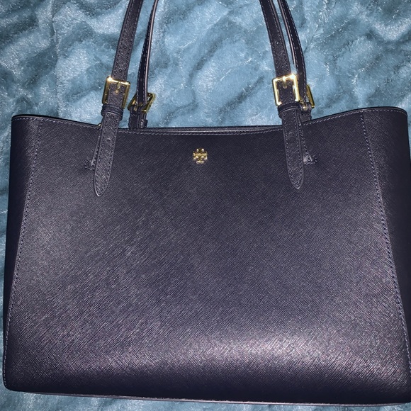 Tory Burch York navy blue tote - Picture 2 of 3